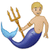 🧜🏼‍♂️ merman: medium-light skin tone display on Samsung